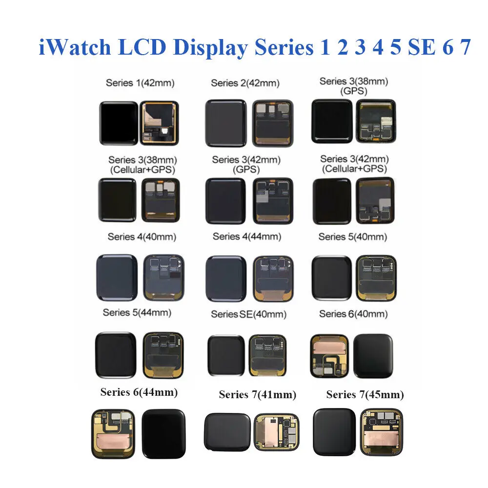 AAA Original Lcd iWatch Series 4 5 6 7 8 9 Screen For Apple Watch SE 1 2 3 Display Touch Screen Assembly 38mm 42mm 44MM 45MM