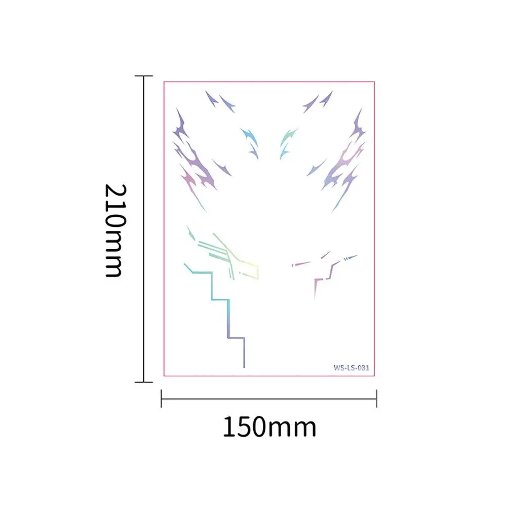 K-Pop Demon Hunters الوشم المؤقت الأرجواني البرق ماكياج جريئة للعب الأدوار تأثيري ملصقات فنية للوجه مقاومة للماء