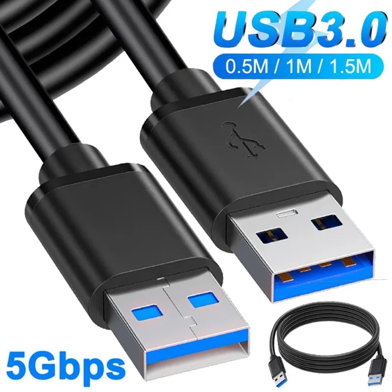 Extra Long USB 3.0 Extension Cable USB A Male To Male High Speed Data Transfer Cord for Radiator Keyboard Hard Disk Extender