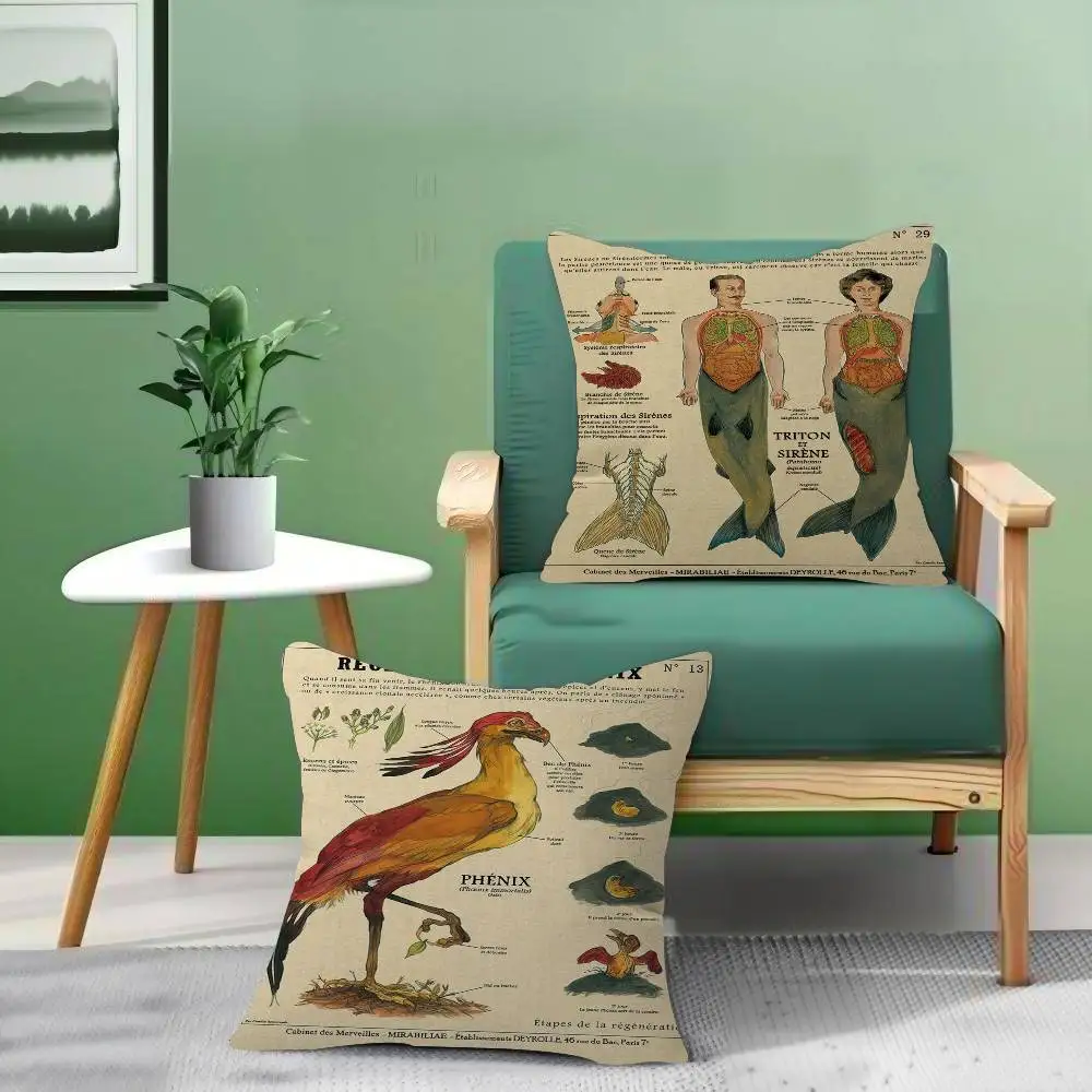 Curious Creatures Retro personalisierter Kissen-Staubschutz für Schlafzimmer, Kinder, Party-Dekoration, Kissenbezug, Geburtstag, Kinder, Geschenk
