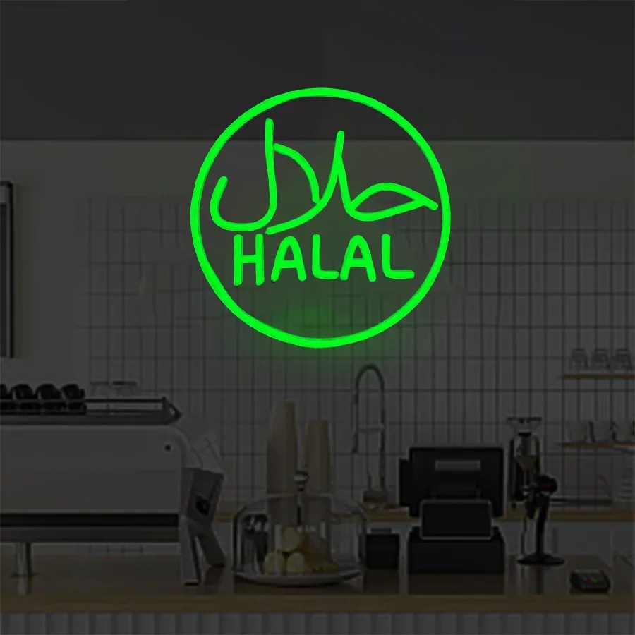 

Halal Neon Sign For Wall Decor,Led Neon Light For Beef Chicken Snack,Halal Hanging Door,Restaurants,Store,Bar,Kitchen,Party