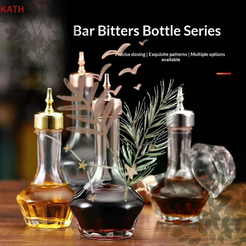 Bitters Bottle With Spout 50ml Elegant Glass Professional: Bar Tool Crafting Cocktails Home
