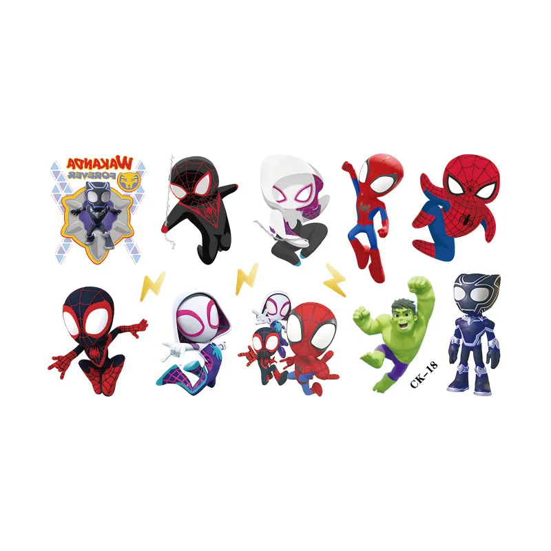 1Pcs Spidey And His Amazing Friends Tattoo Stickers Cartoon Children's Temporary Tattoos Kids Girl Art Tattoos Birthday Gift