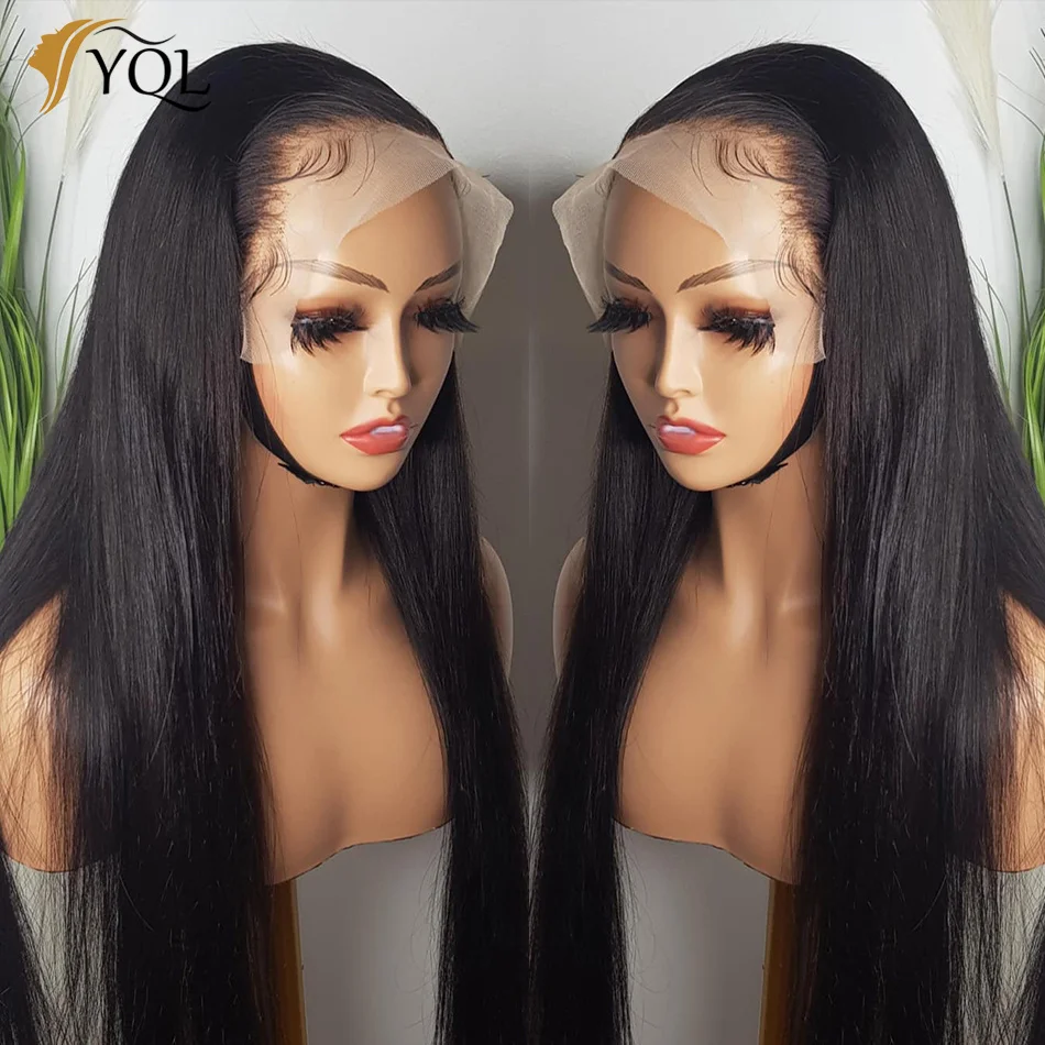 

Straight Transparent 13X4 Full Lace Front Wig Human Hair Lace Frontal Wig Peruvian 4x4 Lace Closure Wigs