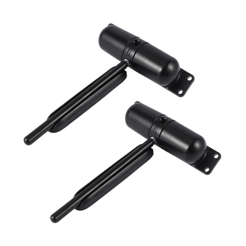 

2 Set 20-70Kgs Black Adjustable Surface Mounted Spring Door Closer Automatic Door Closer Fire Rated Indo-B51B