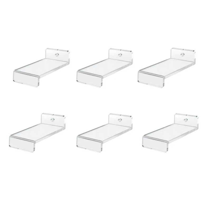 6Pack Shelves Wall Display Shelf Set For Collectibles Display Stand Holder Kit For Wall Mount Storage Organizer