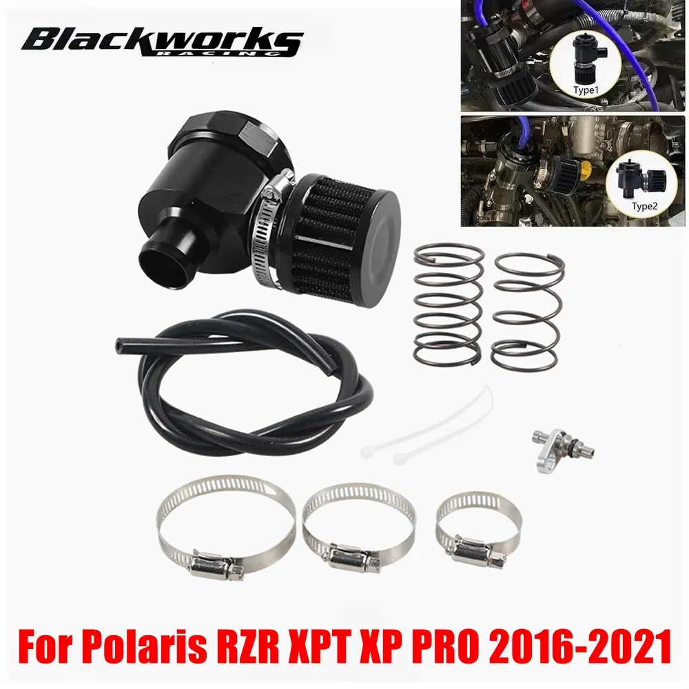 

Billet Blow Off Valve Kit BOV Valve Kit Diverter Valve Blow Off Replacement For Polaris RZR XPT XP PRO 2016-2021 Car Turbo