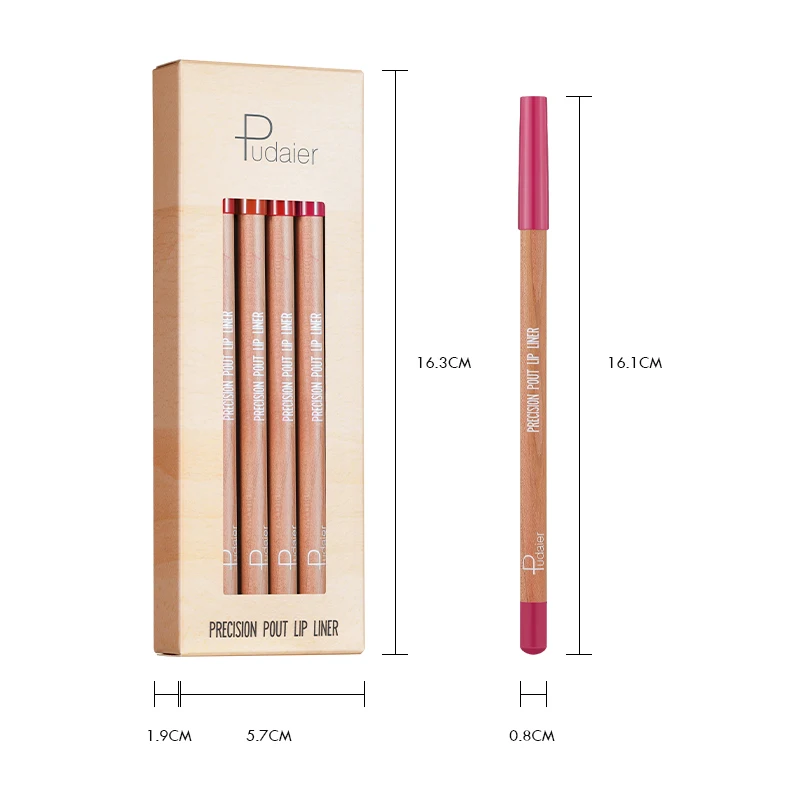 12 unids/set delineador de labios resistente al agua lápiz desnudo sin brillo delineador de labios hidratante de larga duración delineador de labios lápiz de maquillaje
