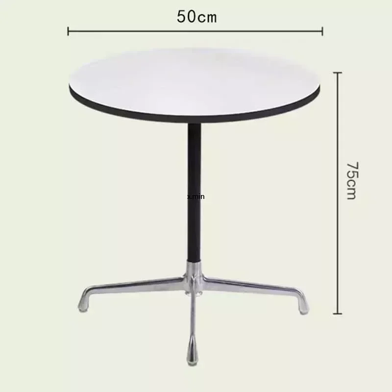 Mesa De comedor redonda para exteriores, mueble De cocina pequeño, color blanco, para pasillo De entrada