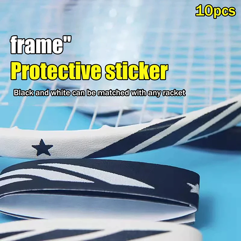 

【W】10Pcs Badminton Racket Head Edge Protector Tape Self Adhesive Anti Paint Off Wear Resistant Sport Badminton