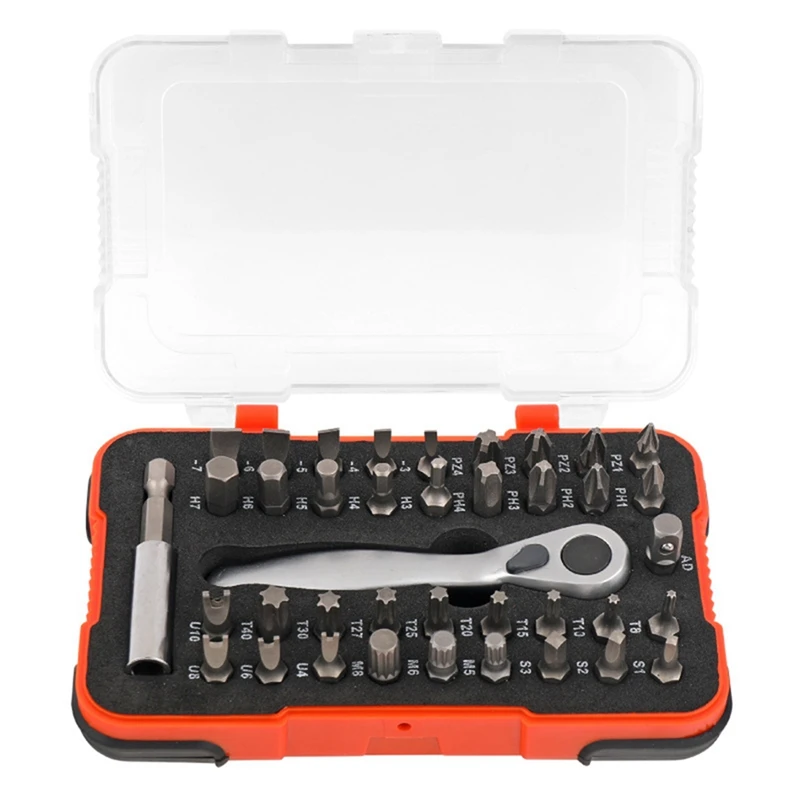 

39 PCS Special-Shaped Screwdriver Screwdriver Screwdriver Set Metal Multifunctional Ratchet Screwdriver Screwdriver Head