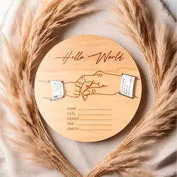 1pcs Laser Cut Newborn Baby Birth Hospital Bracelet Holder Baby Gift For Mothers Day Maternity Bracelet Engraved Keepsake