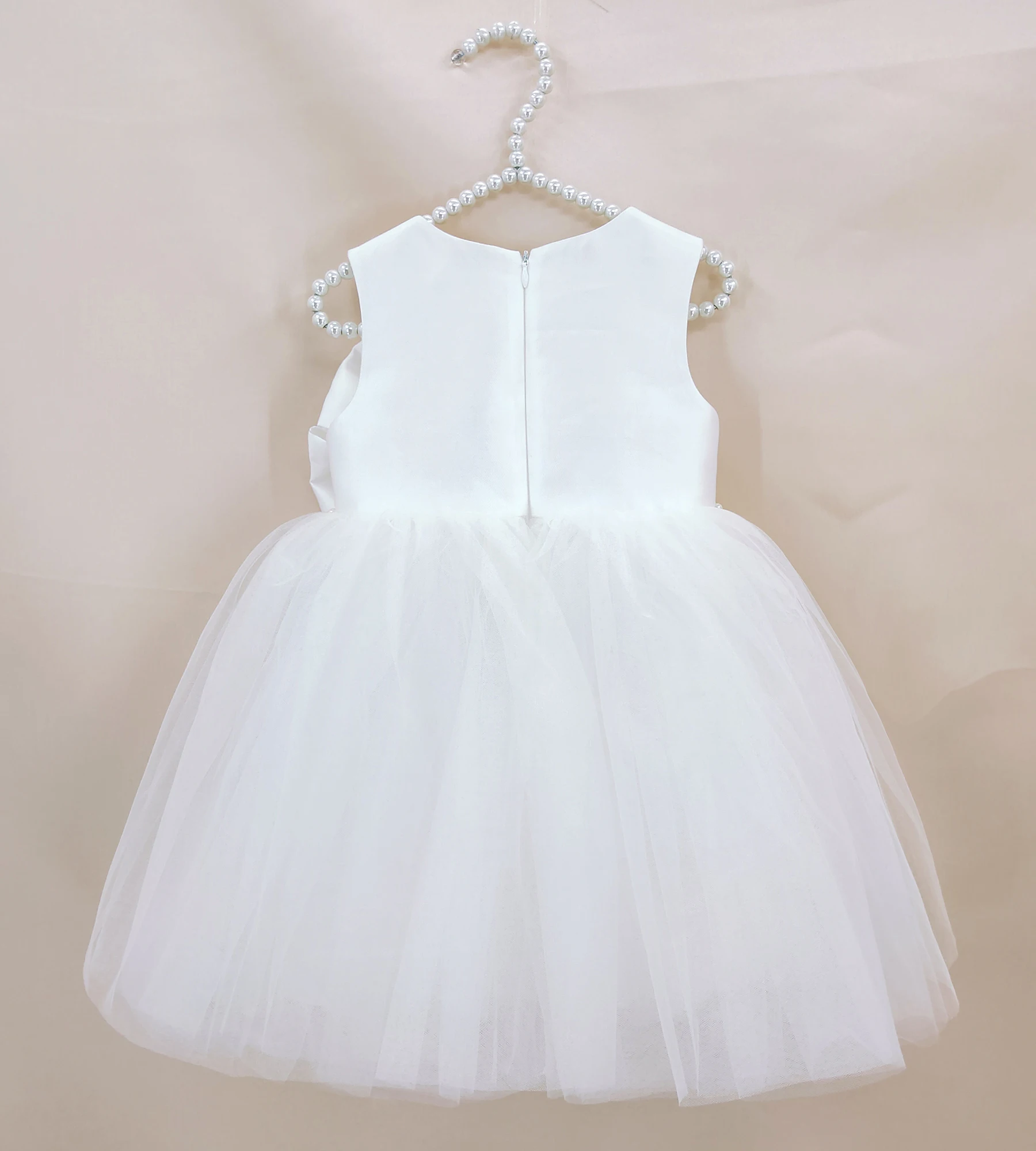 

Белое платье для девочки с бантом на крестины, день рождения, свадьбу, детская одежда для малышей