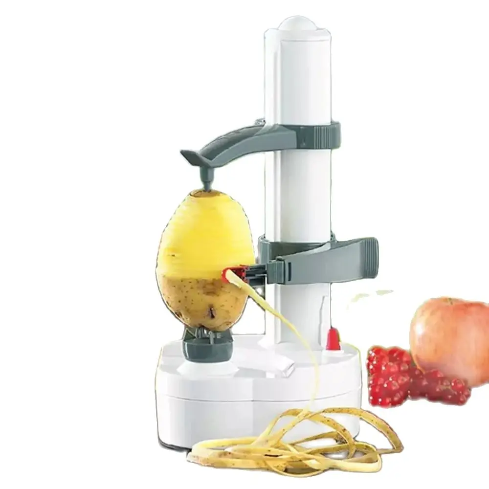 Multifunctionele Automatische Dunschiller Elektrische Spiraal Appelschiller Snijmachine Fruit Aardappel Automatische Accu Aangedreven Dunschiller