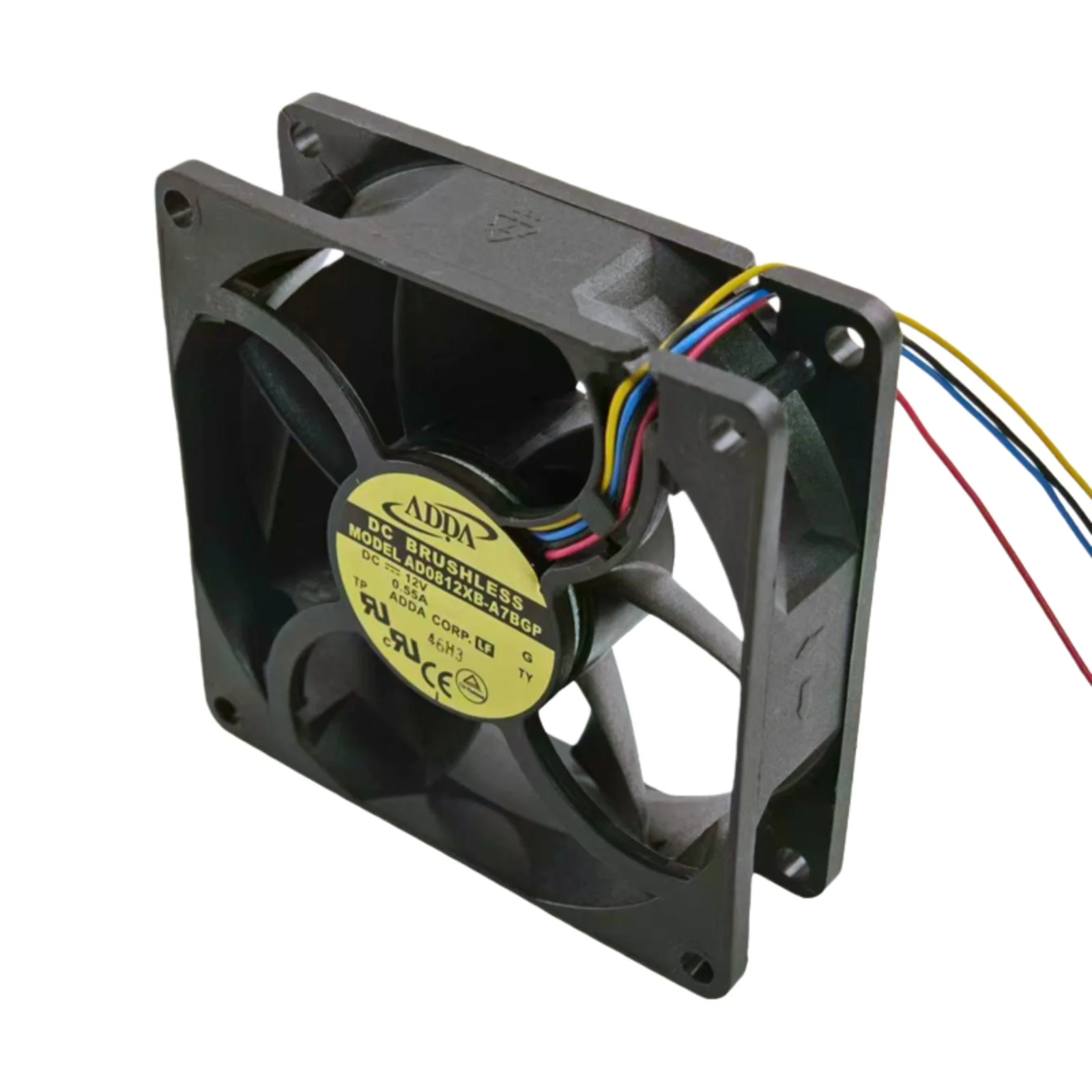 

New for ADDA AD0812XB-A7BGP 12V 0.55A 8025 Ball Bearing Cooling Fan 3-Pin 80mm High Airflow 4000RPM for Power Supply and PC Case