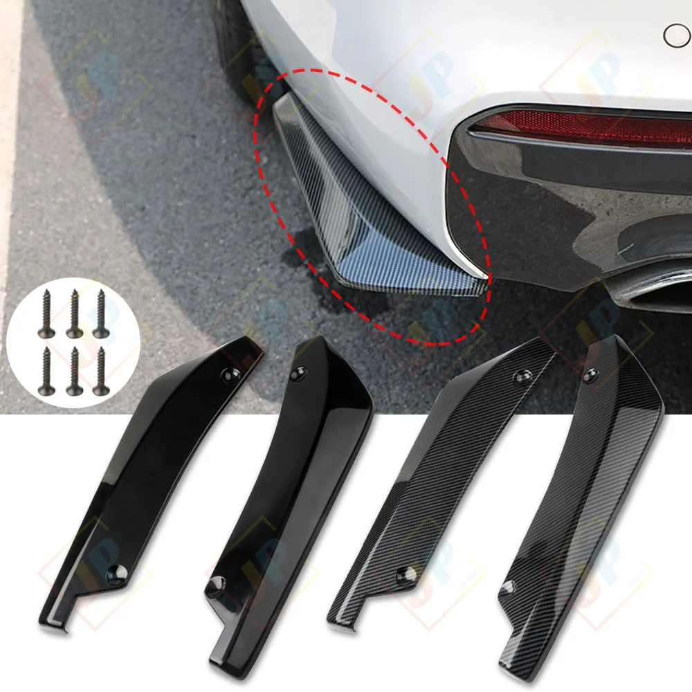 1 Pair Carbon fiber Universal Car Bumper Front Rear Lip Rear wrap corner protector Anti Collision Scratch-resistant Accessory