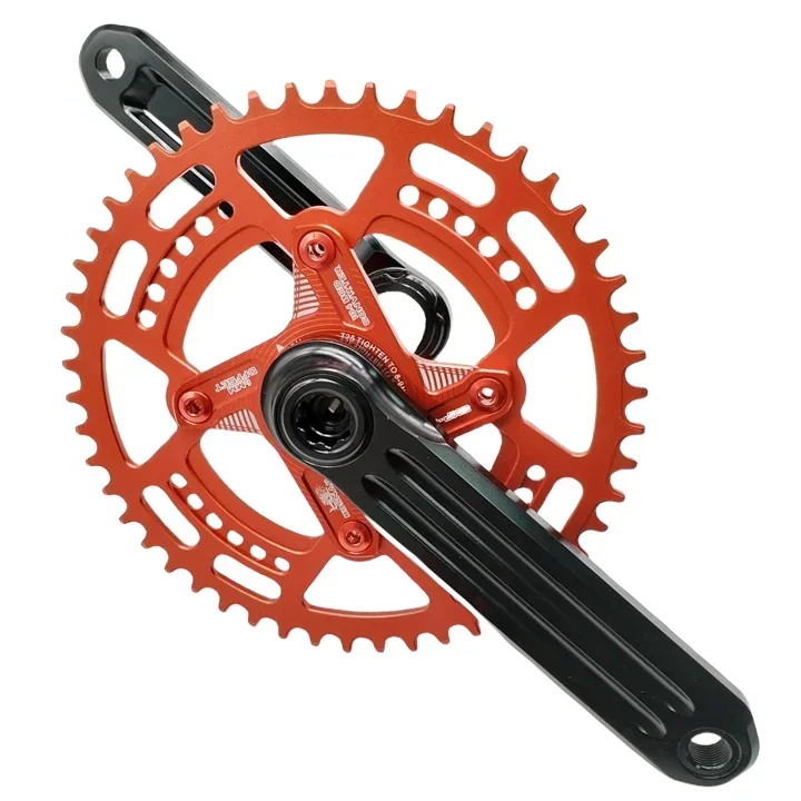 Alumniun Alloy Crankset Fixed Gear Crank 48T 165mm BCD144 Single Speed TRACK BIKE  crankset chainwheel including BB