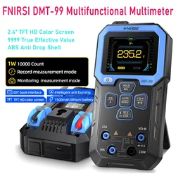 FNIRSI DMT-99 Digital Multimeter Multifunctional Smart Tester 1000V 10A  9999 Counts True RMS Auto Range Ohm Hz Capacitance Temp