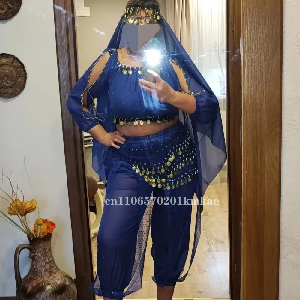 4pcs/Set New Arrival Sexy Oriental New Belly Dance Suits for Women Dancing Practising bellydance Costumes Design for Women Set