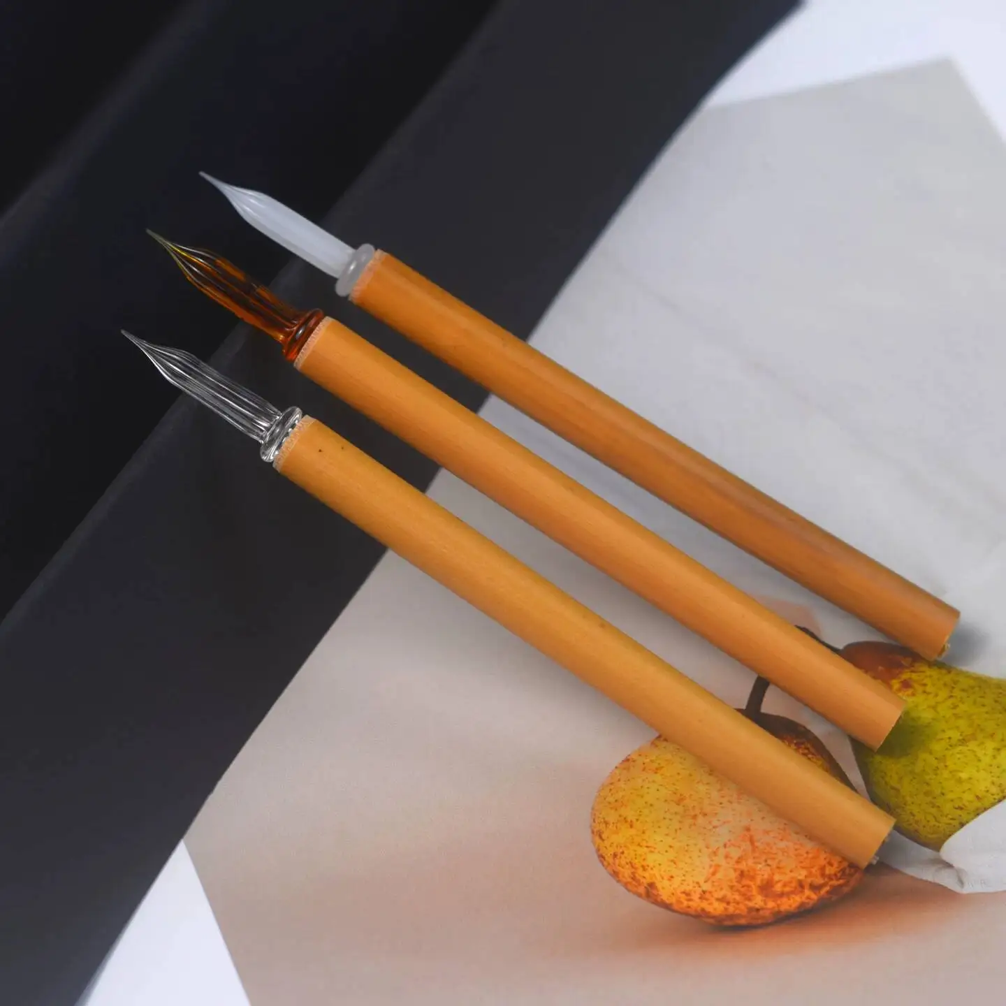 Hand-polished  Glass Tip Bamboo  Glass Dip  Pen 0,5mm