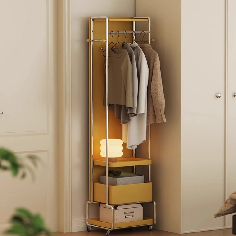 

Movable full-length mirror, bedroom coat rack with mirror, integrated storage, rotating floor-to-ceiling full-length mirror