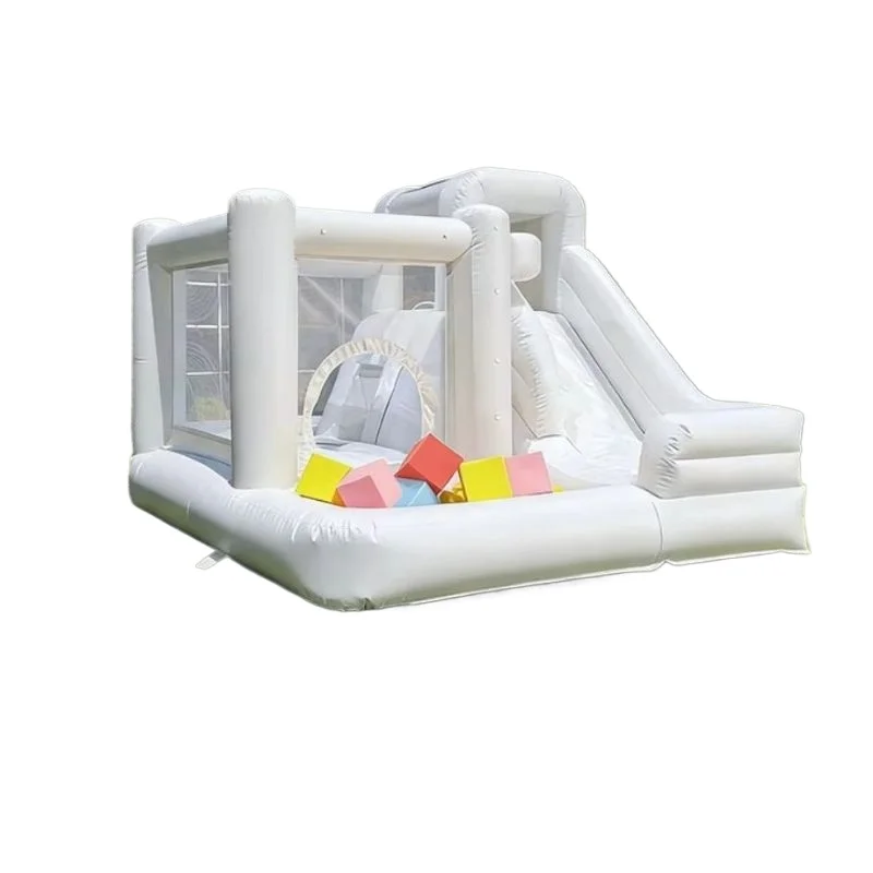 

Birthday Wedding Party with Blower for Kids PVC Inflatable White Bounce House