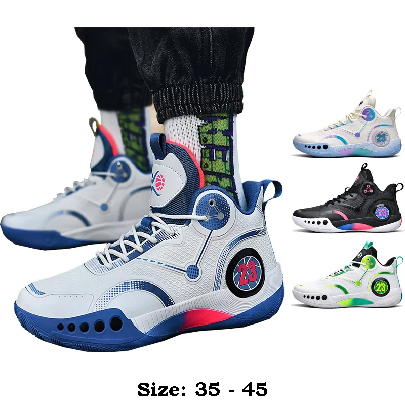

Высококачественная повседневная спортивная обувь для мужчин, новинка 2025 года, размер 35, 44, 45, удобные уличные баскетбольные кроссовки для бега, черные, бежевые