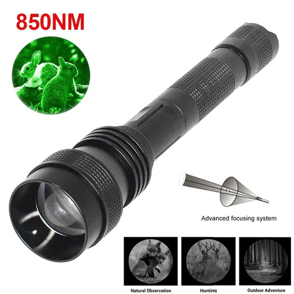 LED Tactical Hunting Flashlight White/Red/Green Light Torch USB Rechargeable Led Torch Lamp Night Scout Lights Set Outdoor Lamp