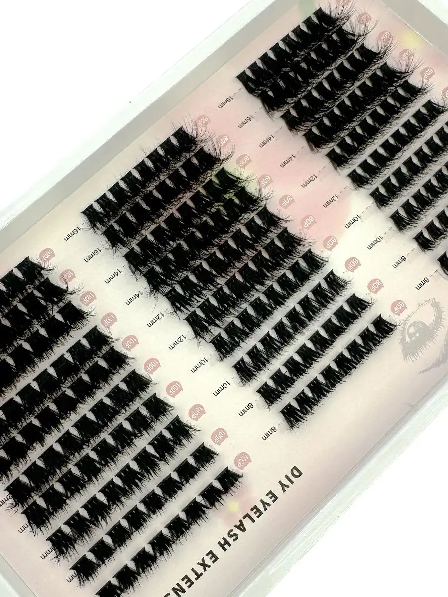 Neue 3D Pfropfen 10 Reihen 60 P + 80 P + 100 P Selbst Pfropfen DIY Mixed Cluster Verpackung nerz Make-Up Falsche Wimpern Schönheit Werkzeug Großhandel – Detail 2