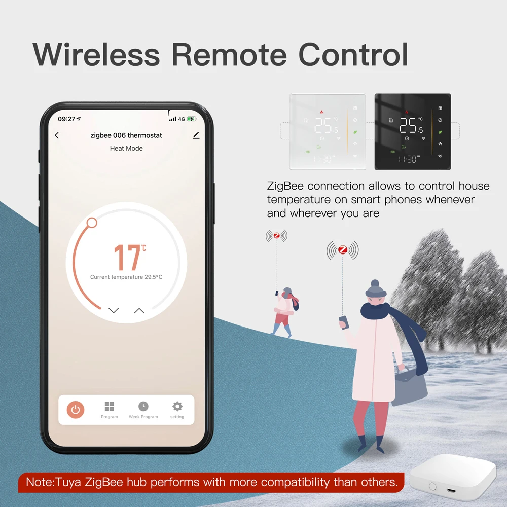 Tuya ZigBee regolatore di temperatura digitale acqua/riscaldamento a pavimento elettrico termostato caldaia acqua/Gas con Alexa Google Assistant