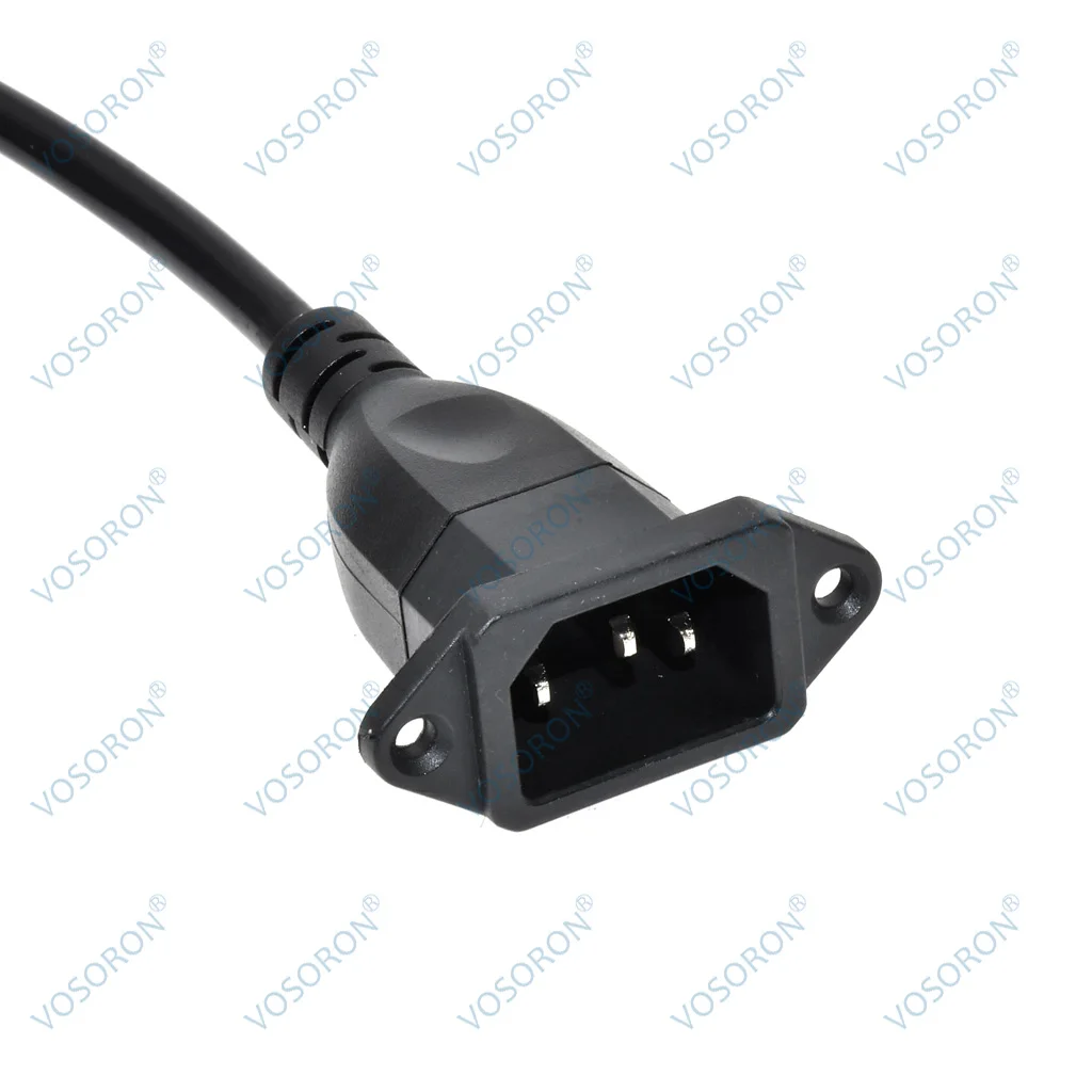 IEC C13 to C14 Panel Mount Power Cable,IEC 320 C13 Female to C14 Male PDU Power Supply Extension Cord for Monitors,Computers,Etc