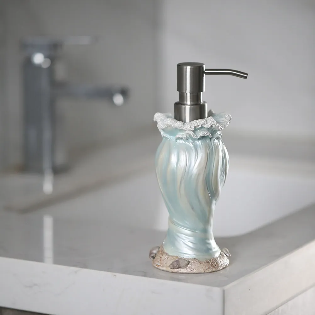 

Дозатор для мыла Shell, большая емкость, легкий, многоразовый, для ванной комнаты, для лосьона, жидкого мыла, декоративный, для геля для душа