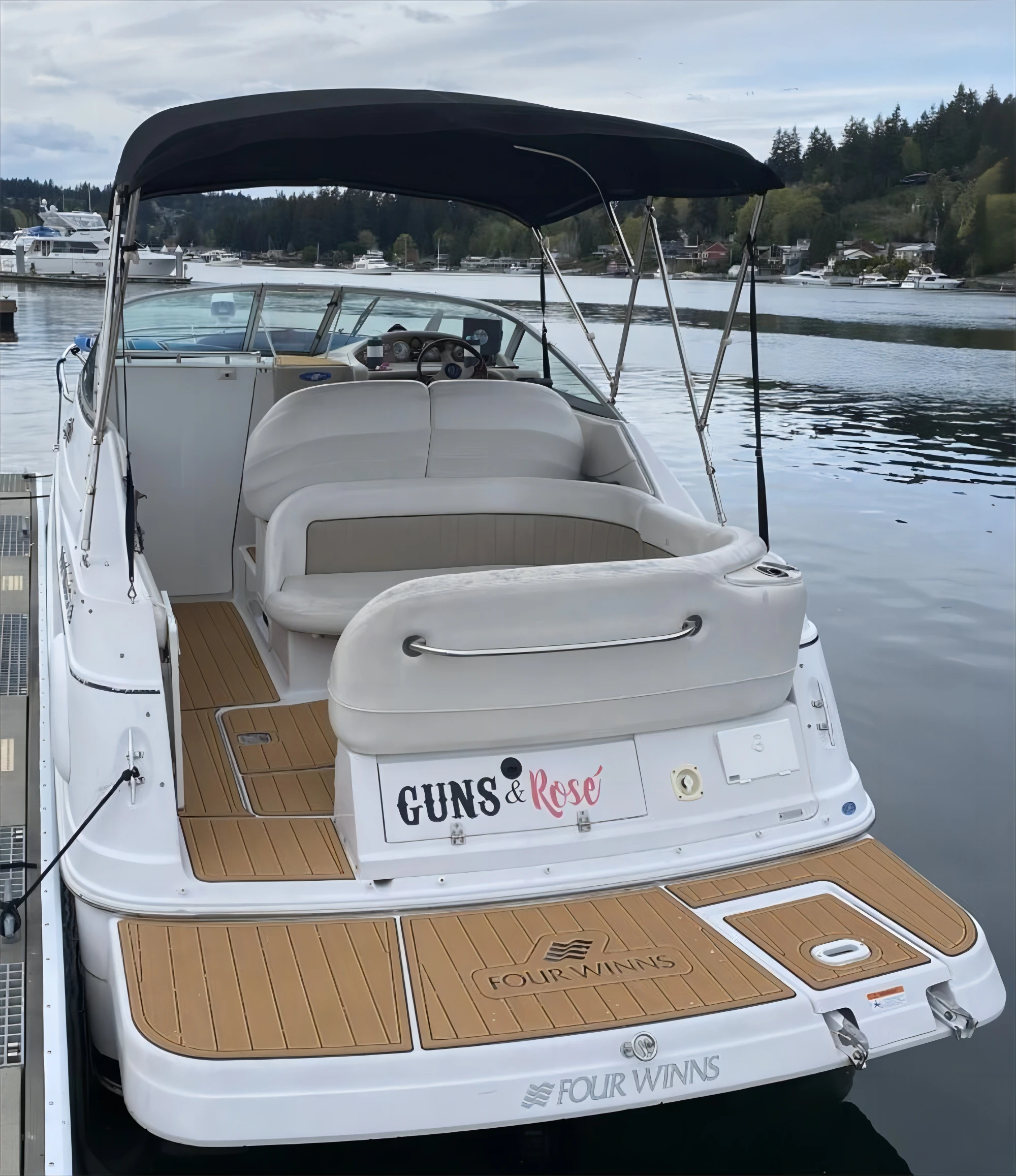 2004 Four Winns 248 Vista Swim Platform Cockpit Boat EVA Teak Deck Floor Pad Mat