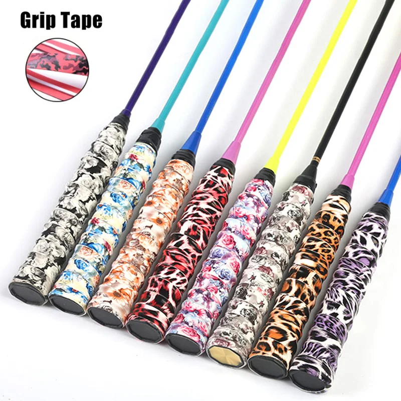 2023 Sweat Racket Anti-slip Tape Handle Grip Tennis Badminton Camouflage Wrapping Skidproof Sweat Band Badminton Accessories