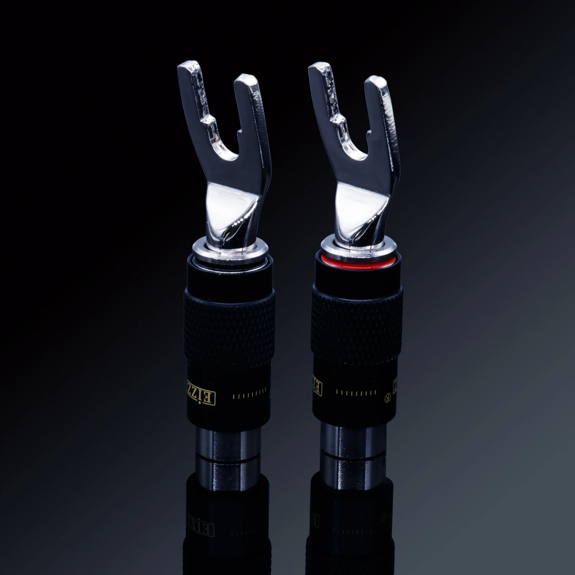 EIZZ-conector de clavija de plátano para horquilla macho, cobre chapado en oro y platino para altavoz de Audio Hifi, poste de encuadernación AMP