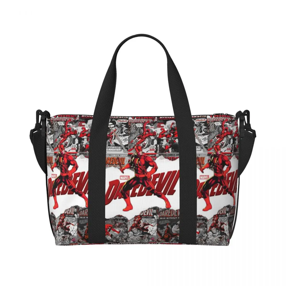 Custom Comics Beach Tote Bag Women Daredevil Large Compartment Beach Gym Travel Bags