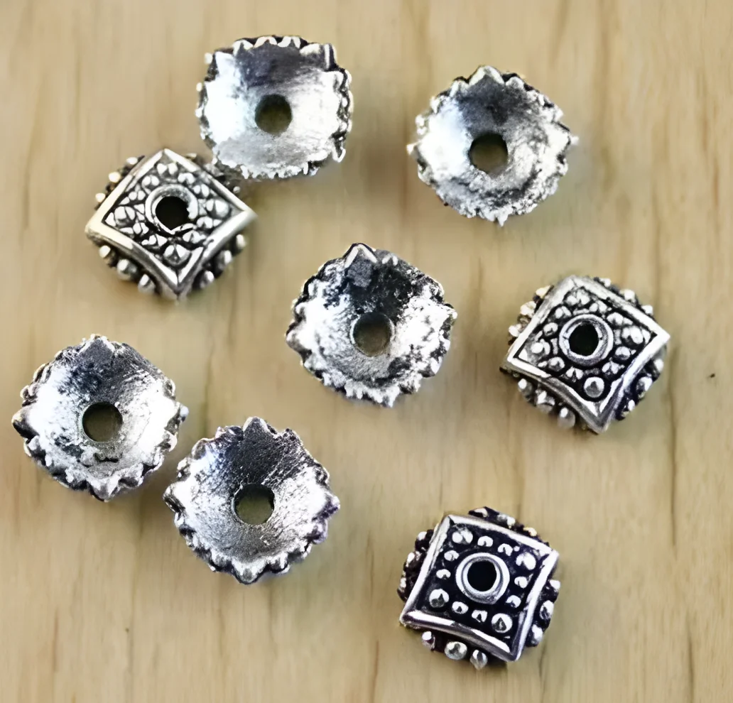 

50pcs 7.3x7.3mm Zinc alloy metal tibetan silver color plated bead caps for jewelry making T1253H