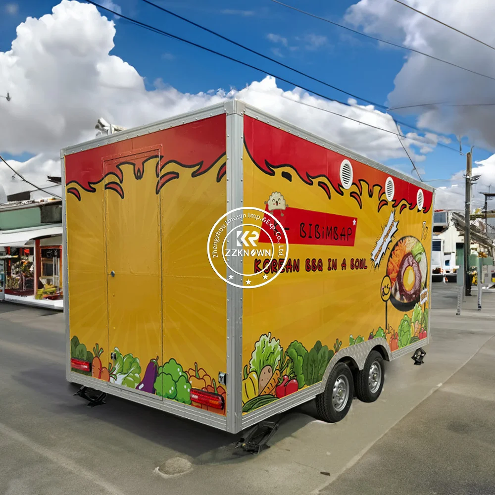 

Mobile Food Trucks Fully Equipped Street Coffee Kiosk Hot Dog Coffee Kiosk Mobile Kitchen Hot Dog Fast Food Trailer