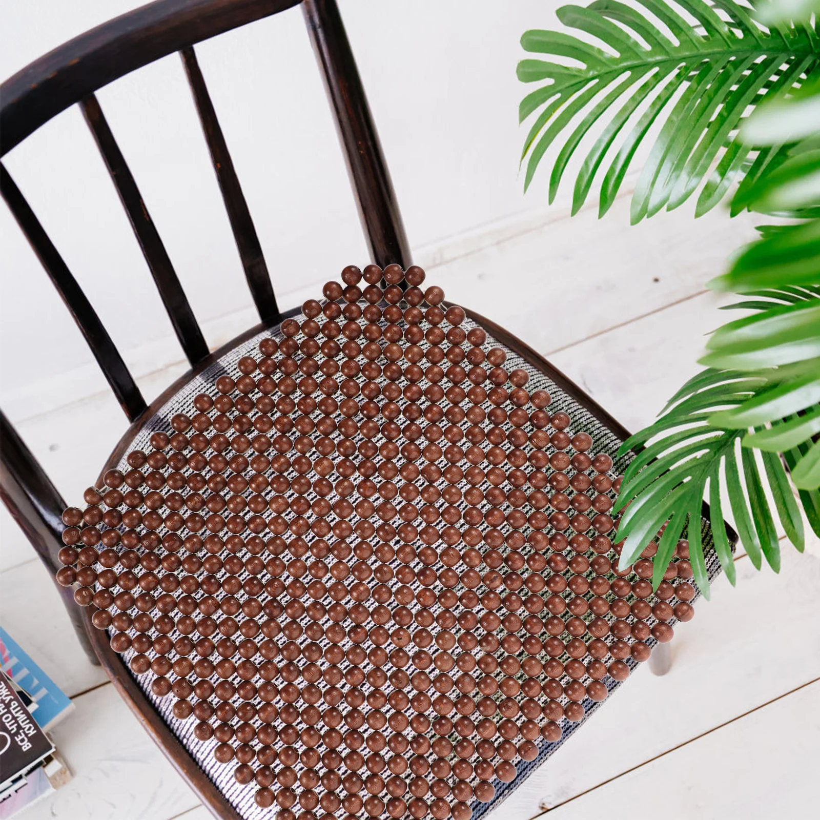 

Wooden Beaded Car Seat Cushion Summer Square Pad Stylish Comfortable Breathable Car Cushion for Driving Seat Protector