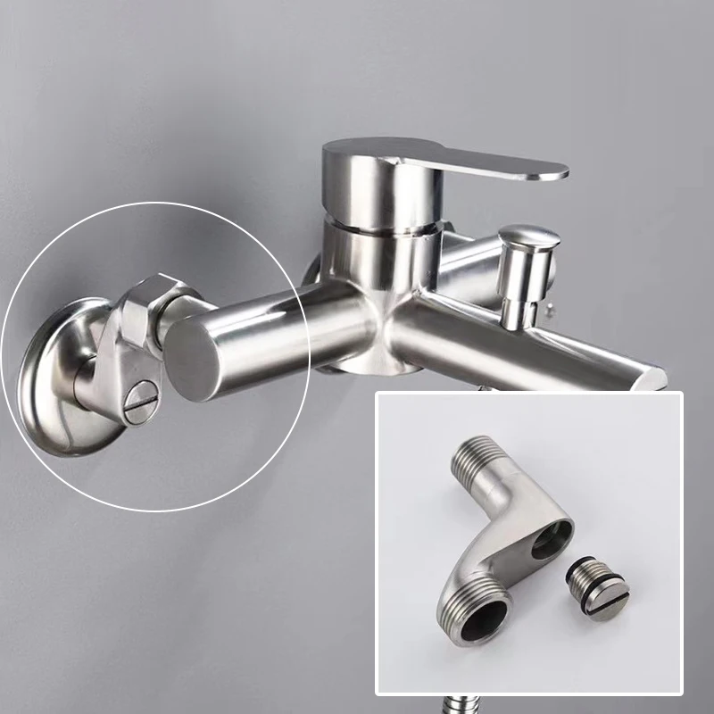 Width Adjustable Angle Valve Replacement Shower Faucet Adapter Part Stainless steel Wall Mounted Bathroom Accessories 2Pcs/Set