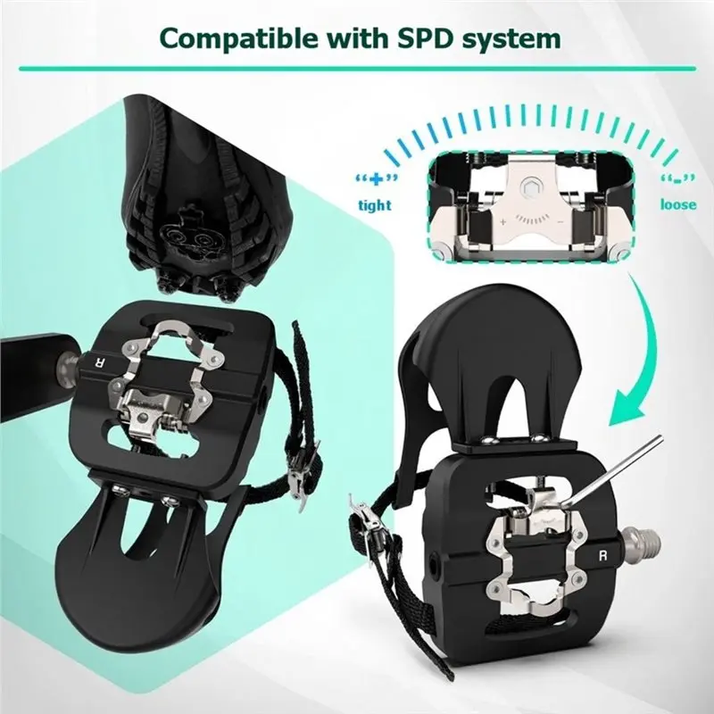 New arrival Dual Function Bicycle Pedal MTB Fit For SPD System Self-Locking Platform Pedals Dynamic Bike Top Clip