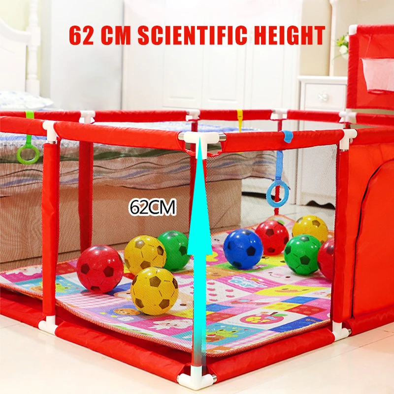 IMBABY Baby Playpens Single Football Goal corralito for Babies Protective Barrier Baby Playground Large Playpen for Children