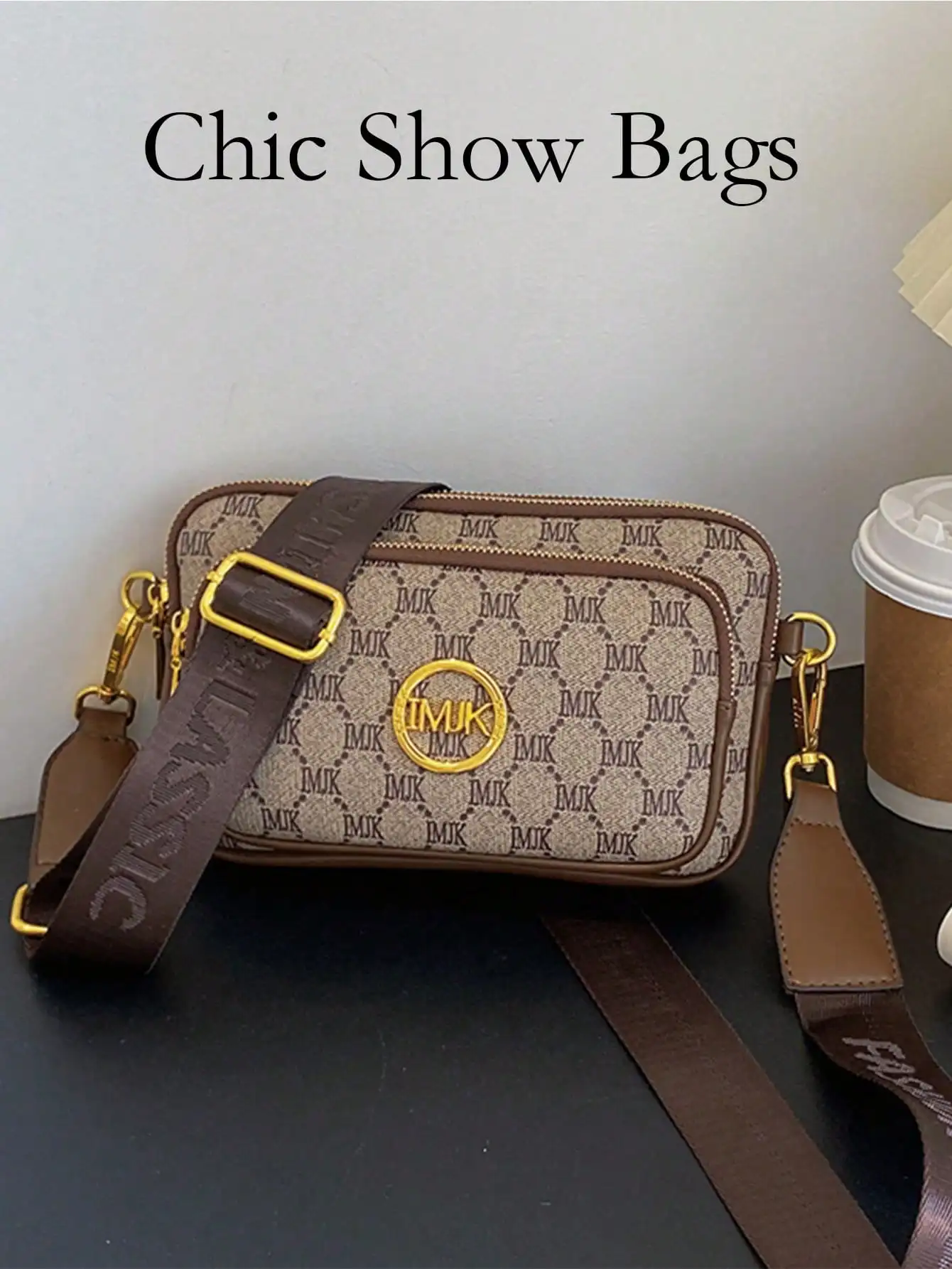 

2025 New Fashion Classic Versatile Solid Color PU Waterproof Material Rhombus Design Retro Chic Metal Animal Logo Design Shoulder Bag Square Bag Letter Pattern Decor Design Crossbody Bag Suitable For Shopping, Animal Print Women Handbag