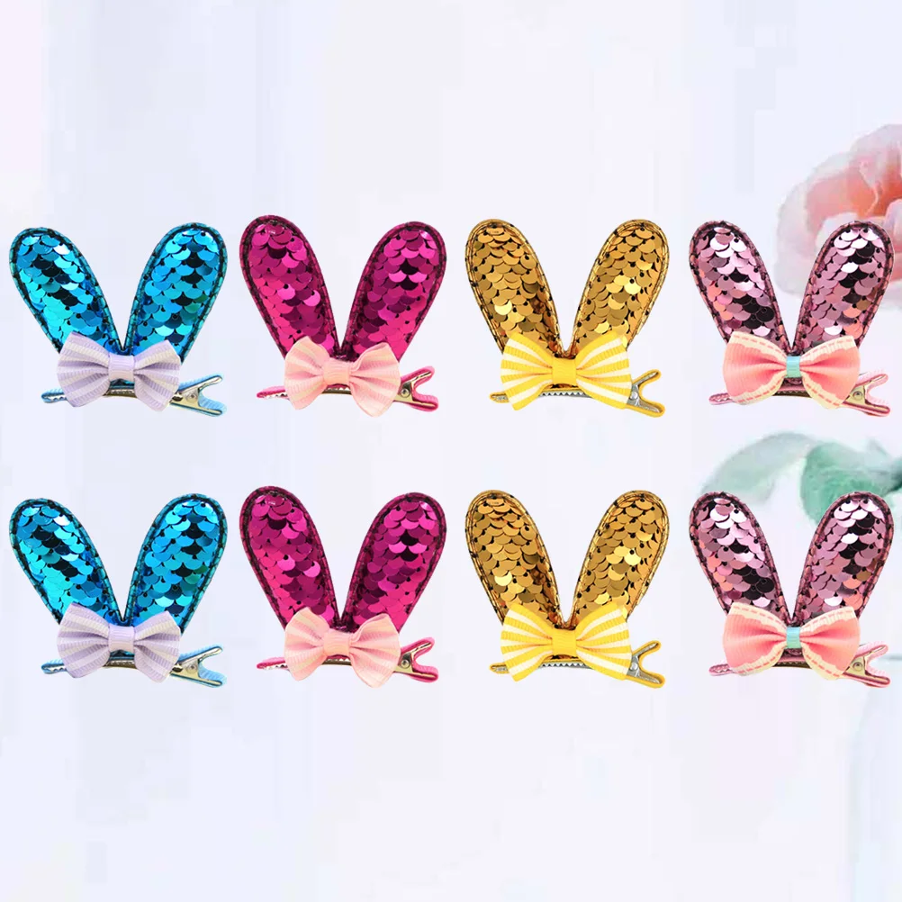 

Rhinestones Bow Hair Clip Rabbit Ears Hairpin Clips for Bowknot Accessories