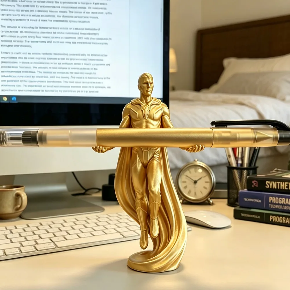 Creative Synthetic Human Pen Holder Anime Sentinel Pencil Racks 3D Printed Butler Stationery Stand Office Desk Organizer Decor
