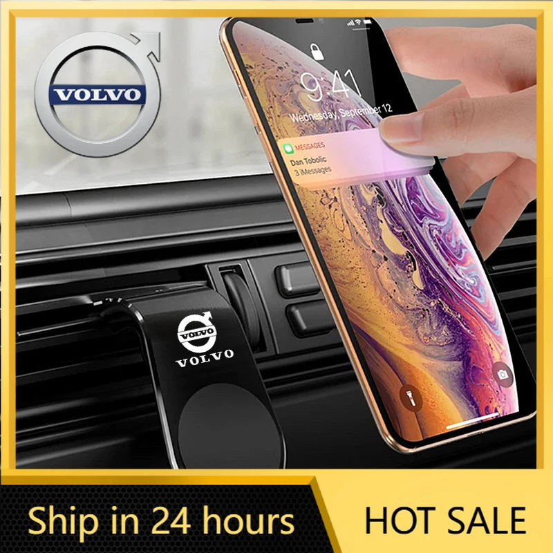 

Steering Covers Magnetic Car Cell Phone Holder Telephone Support Auto Interiors For Volvo Rdesign V60 V40 XC90 S60 C30 XC60 V50