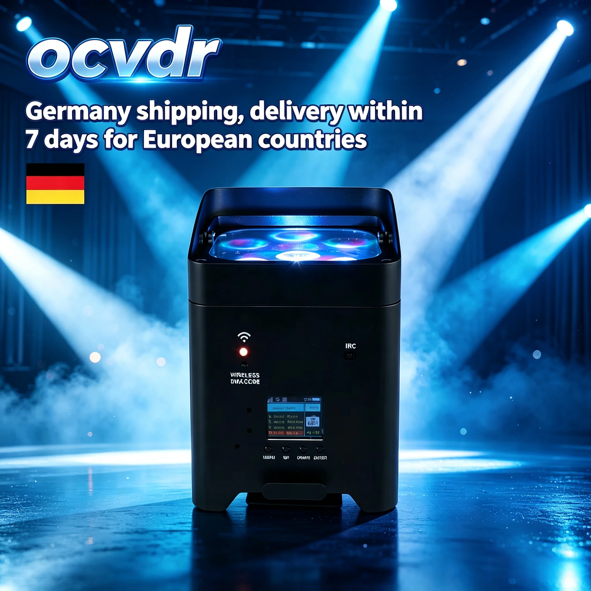 6x18W RGBWA+UV 6-in-1 batteriebetriebenes LED Par-Licht mit Tragegriff & kabelloser Fernbedienung, IP65 Outdoor-Uplight für Hochzeiten, DJs, Events & Bühnenauftritte