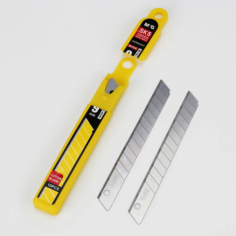 2pcs M & G Cutter Blades 18mm 100 * 18 * 0.5 mm With 8 Points 20 Pcs Blades / Box