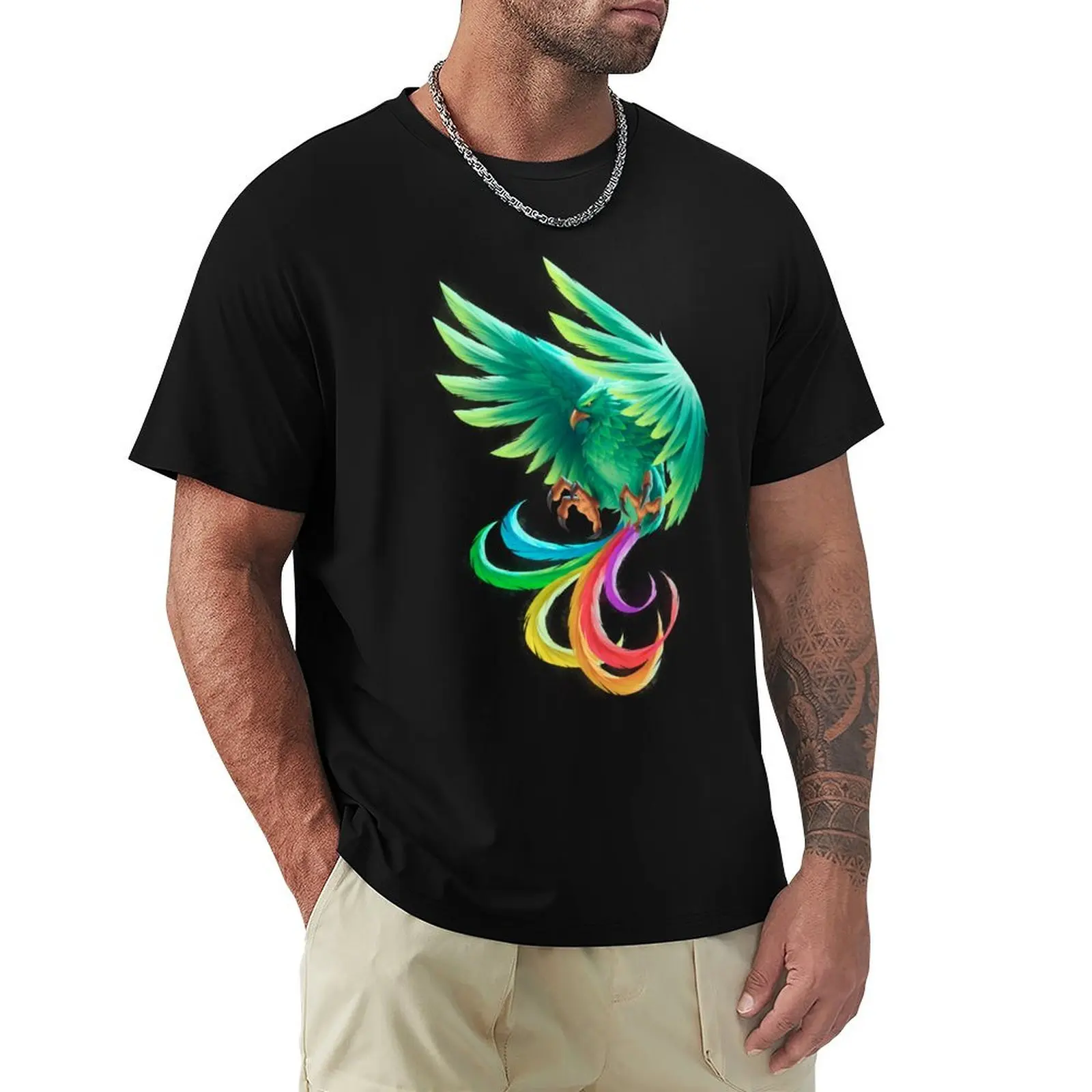 Emerald Phoenix T-Shirt Creative Graphic Tee Shirt
