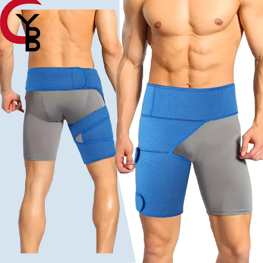 Hip Brace-Groin Compressione Supporto Sciatica Coscia Tendine Artrite SI Hip Flexor Tirocciato Muscoli Sollievo dal dolore Wrap Uomo Donna